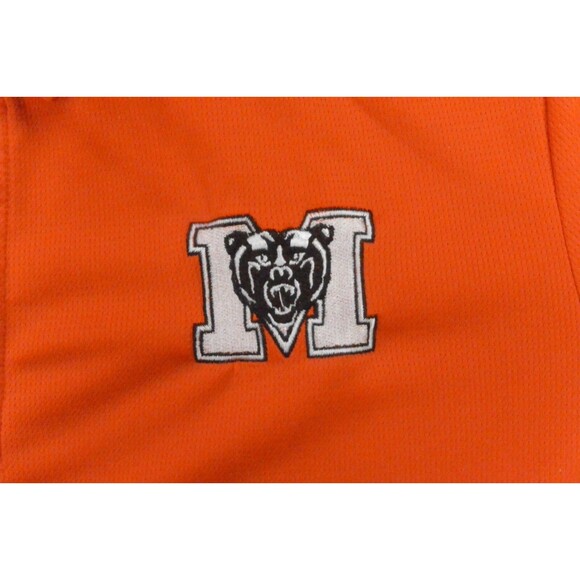 Adidas Polo Shirt Mens Med Orange Mercer Bears NCAA Short Sleeve‎ - Picture 4 of 10